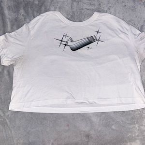 Large white Nike tee